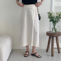 [바보사랑] 여자 여름 캐주얼 밴딩 옆 트임 롱 스커트