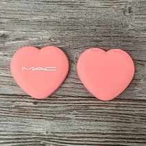 하트거울 판매 심장 모양 손 거울 고무 코팅 품질 귀여운 브랜드 메이크업, 2pcs