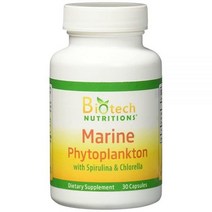 Biotech Nutritions 바이오테크 뉴트리션 Marine Phytoplankton 스피룰리나와 클로렐라 식물성 캡슐 30개
