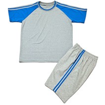 노스캠프 RR9031 블루 그레이 라운드 반팔티셔츠 반바지 여름 트레이닝복세트