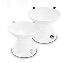 반려동물 간편 세척 도자기 밥그릇 블루 프렌치불독, 1개