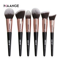 make up brush 붓 메이크업 MAANGE-메이크업 브러쉬 세트 내추럴 헤어 파운데이션 파우더 아이섀도우 메이, 한개옵션1, 27 6PCS-Black