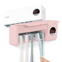 엑토 UVC 칫솔 살균기 99.9% 세균 살균 가정용 5구 칫솔 보관 투게더 UVC 칫솔 살균기 TBS-03, 핑크