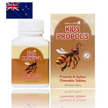 뉴질랜드 마더스케어 츄어블 프로폴리스 180캡슐 6개월 청소년 씹어먹는 마누카꿀 뉴질랜드 직구 중학생 고등학생 벌꿀화분 마더스케어 10대, 1개