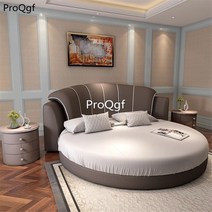 스마트침대 Prodgf인 스트라이프 라운드 웨딩 침실 침대 1 세트, 6