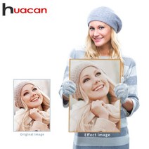 Huacan 5D 다이아몬드 그림 사진 사용자 정의 전체 광장 다이아몬드 모자이크 사진 모조 다이아몬드 라운드 다이아몬드 자수 판매, 80x120cm 라운드 드릴