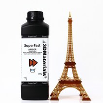 [3DMaterials] SuperFast(STAM-120L) 0.6초(50um 모노LCD) 3.0초(50um 일반LCD) LCD 3D 프린터 레진 1000g (엠버)