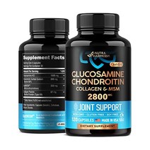 콜라겐이 함유 글루코사민 콘드로이친 관절 미 비타민 2800MG 120캡슐