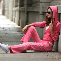 라쿤걸 부드러운 벨벳 후드트레이닝 세트 4XL까지 SN0317