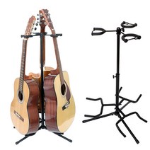 레인워크 3단 기타스탠드 듀얼 기타받침대 통기타 거치대 접이식, F467 쓰리홀 거치대