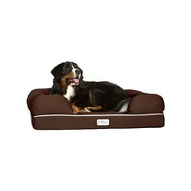 PetFusion 펫퓨전 얼티밋 도그 침대 정형외과 메모리 폼 다양한 크기/색상 중간 견고함 베개 방수 라이너 YKK 지퍼 통기성 35퍼 면 커버 1년. 보증, 얼티밋 도그 베드, X-대(44x34인치), 갈색