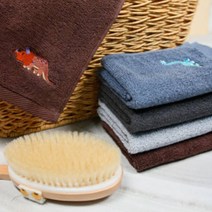 향균 고리 손 주방 순 면 맞춤 단체 수건 자수 핸드 송월 기념 타올 30수 제작 답례품, 갈색