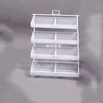 미니 간이 소형 철재 매대 편의점 약국 마켓 마트 선반 진열대 계산대 앞 껌 간식 선반, 흰색