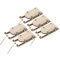 눈썰매 튜브썰매 스노우씽 미니 슬레이 미니어처 5 개 파티 데스크탑 용, 01 Beige