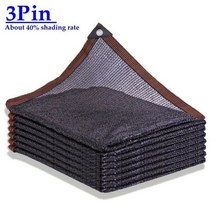 가제보 천막 옥상 보온 3 6 12 핀 블랙 HDPE 자외선 차단 그늘 그물 전망대 쉼터 야외 퍼걸라 캐노피 태양 커버 농업 온실 차양 그물, 3 Pin Net, 2mx8m