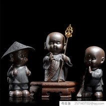라오농 불교용품 도자기 동자승 3종택, 02