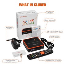 GTMEDIA GT 콤보 스마트 박스 DVB-S2 케이블 + 16G 위성 수신기 지원 M3U Ccam 내장 와이파이 PK 4K 안, 02 GT COMBO Box_02 Eu 플러그