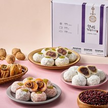 [본사직영/떡편] 찹쌀떡 3종세트 18개입 (통팥/호두/곶감), 60g