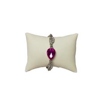 답례품상자 선물포장용기 선물포장상자 도매 우수한 벨벳 PU 가죽 팔찌 디스플레이 베개 발목 홀더 시계 주, Beige PU Leather