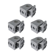 5pcs 아연 합금 피벗 조인트 알루미늄 압출 프로파일 2020 시리즈 2020 알루미늄 프로파일에 대 한 유연한 피벗 조인트, 하나, 은, 5개