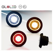 대성부품/FT-074 LED/12V/24V/차폭등/E마크/인증/검사/포인트등/램프/표시등/전면/후면/측면/고무등/특장차/캠핑카/카라반/트레일러/마커램프/신형/원형/화물차/대형트럭, FT-074B(백색), 1개