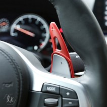 [간지] BMW 패들쉬프트 바디 확장 연장킷 튜닝 악세사리 몰딩 자동차 인테리어 용품, 블랙, A타입(Performance로고)
