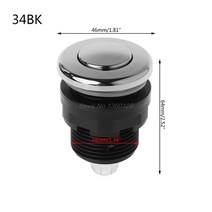 엘이디등 led센서등 LED등 조명 부품 새로운 공압 스위치 on off 푸시 에어 스위치 버튼 28mm32mm34mm 욕조 스파 폐기물 쓰레기 처리 월풀 스위치, 34bk