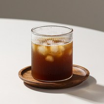 잔플리츠 홈카페 아이스커피 일자 내열유리컵 300ml (CRC0023), .