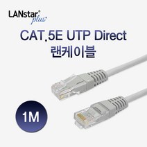 LANstar CAT.5E UTP 랜케이블 1m/LSP-5UTPD-1MG/인터넷 케이블/RJ45 8P8C/다이렉트/트위스트 페어 구조/연선/CCA 재질/28AWG