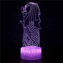 해파리 상어 물고기 3d LED 야간 조명 아기 수면 테이블 램프 7 가지 색상 변경 홈 침실 장식 무드 램프 어린이 선물, G+Bluetooth-compatible