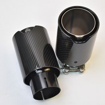자동차 마후라 머플러 E63 용 범용 M 성능 광택 블랙 배기 파이프 탄소 섬유 팁 93mm 콘센트 1 개, [01] 48-93mm SIlver, 01 48-93mm SIlver