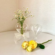 하트크리스탈화병 빈티지 오브제 유리병 디퓨저병, 엠버