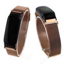 Fitbit Luxe 핏빗 럭스 마그네틱 메탈 스트랩 자석밴드 로즈골드, 단품, 단품