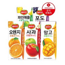 [직영] 롯데칠성 델몬트드링크팩 오렌지 포도 사과 망고 파인애플 190ml 48팩 과즙음료 어린이음료, 델몬트 드링크팩 190ml 48팩 (망