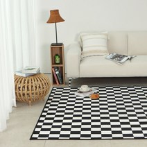 데이즈홈 체커보드 단모 워셔블 사계절 단모 러그 카페트