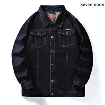 Sevenmoon M-8XL 남자 재킷 데님 재킷 심플