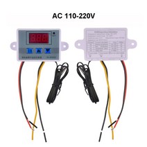 온도계측기 자기온도계 W3002 디지털 온도 조절기 마이크로 컴퓨터 열 냉각 스위치 12V/220V, 03 AC 110V-220V