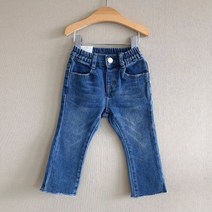 비바스타 라인진청 스판 데님 청바지 유아 아동 주니어