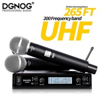 마이크 노래방 듀얼 무선 시스템 전문 uhf 2 채널 핸드 헬드 80m for sing home loudspeaker speech, 없음