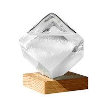 스톰글라스 폭풍우 유리 워터 큐브 일기 예보 물방울 크리스탈 사무실 홈 데코, 1.Clear