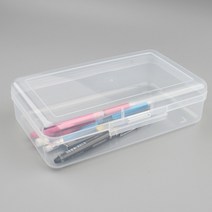 대형필통 대용량 투명 플라스틱 필통 케이스, 투명 대용량 필통