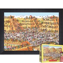 퍼즐피플 월리를찾아라 직소퍼즐, 월리를찾아라 아즈텍 1000P 액자포함(우드블랙), 퍼즐유액 포함, 1000p