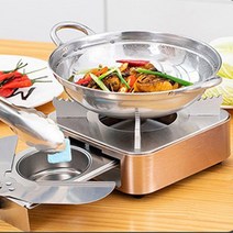 미니 버너 서랍형 고체연료 캠핑 화력조절 거치대, 실버