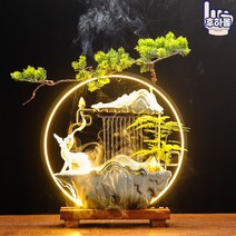 인테리어 실내 인공 폭포 미니 가습기 천연 가정용 분수대 소형 행운의, 옵션3