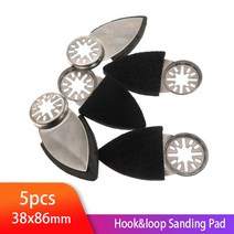 샌딩기 사포 샌드 원형 샌딩 페이퍼 38x86mm 다기능 삼각형 샌딩 패드 연마 샌더 백업 패드 후크 앰프 루프 톱날 진동 회전 공구(5 팩), 없음