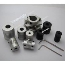 유니버셜조인트 범용 인코더 알루미늄 합금 커플 링 조인트 플라스틱 탄성 스테퍼 모터, 07 15x15_01 Metal