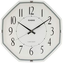 일본직발송 4. CASIO (카시오) 괘종시계 전파 화이트 직경 33cm 아날로그 팔각 IQ -1007J -7JF B00CY158WS, 단품 걸이 도구 없음