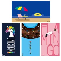 극세사 특대형 비치 타올 수건 180x100 대형타월 큰수건 돌수건, 1개, 도넛
