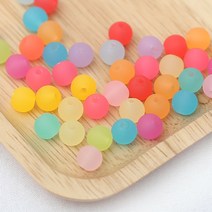 젤리구슬(25g) / 불투명 젤리 팔찌 목걸이 칼라 컬러 비즈 아크릴 만들기 재료 구슬, 8mm