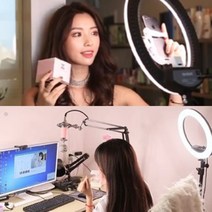 레드덕 유투브 방송 아프리카 조명+삼각대 100만팔로우, LED링라이트+삼각대